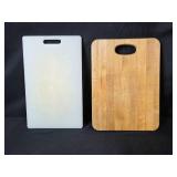 Set of 5 Cutting Boards Wood and Plastic Assorted Sizes