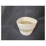 Household Organizer Lot with Longaberger Basket, Totes, Table Runners, and Storage Bins