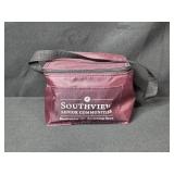 Household Organizer Lot with Longaberger Basket, Totes, Table Runners, and Storage Bins