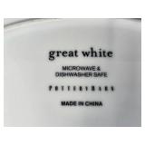 Pottery Barn Platter, Mason Cash Mixing Bowls and Assorted Hand Towels Set