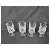 Set of 4 Crystal Stemmed Glasses with Matching Lidded Candy Dish