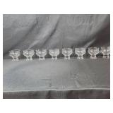 Set of 8 Clear Glass Dessert Goblets
