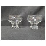 Set of 8 Clear Glass Dessert Goblets