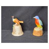 Bird Themed Collectibles Lot: Feathered Friends Figurines, Leften China Bell, Wildlife Ashtrays