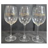 Assorted Wine and Beer Glass Set Featuring Vineyard and Brewery Logos