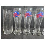 Set of Beer Glasses Including Planet Hollywood Las Vegas Logo Glasses
