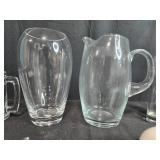 Collection of Glassware and Decorative Vases with Butter Dishes