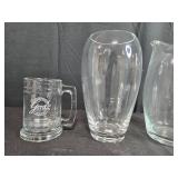 Collection of Glassware and Decorative Vases with Butter Dishes