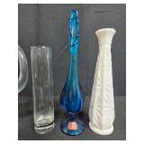 Collection of Glassware and Decorative Vases with Butter Dishes