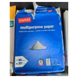 Assorted Office Supplies Lot Including Paper, Envelopes, Rulers, and Binder - contents unverified