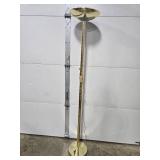 Tall Brass Finish Torchiere Floor Lamp with Halogen Bulb