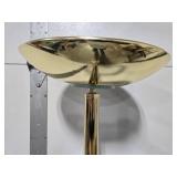 Tall Brass Finish Torchiere Floor Lamp with Halogen Bulb