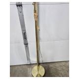 Tall Brass Finish Torchiere Floor Lamp with Halogen Bulb