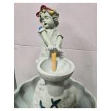 Child Garden Fountain with Pump and Decorative Accents - untested