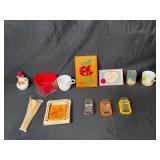 Vintage Kitchen and Decor Collection with Mini Graters, Avon Bath Foam, Mugs, and Plaques