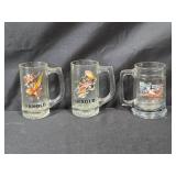 Wildlife Collector Lot: Owl Figurines, Decorative Plates, and Glass Mugs