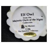 Wildlife Collector Lot: Owl Figurines, Decorative Plates, and Glass Mugs