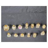 Collection of Vintage Perfume Bottles, Talc Tins, and Pilgrim Art Hand Decorated Tole Tray