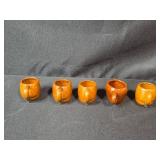 Vintage Collectibles Lot with Glass Decanter, Wild Cat Juice Jug, Ceramic Pony, Miniature Mugs, Spoons, and Kennedy Shakers