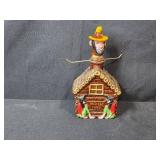 Vintage Collectibles Lot with Glass Decanter, Wild Cat Juice Jug, Ceramic Pony, Miniature Mugs, Spoons, and Kennedy Shakers