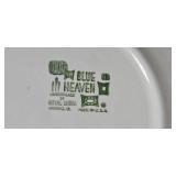 Assorted Set of Vintage Plates including Corelle and Blue Heaven by Royal China