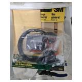 Plastic Storage Drawer Tower Filled with Assorted Tools and Hardware