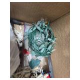 Collection of Holiday String Lights and Artificial Evergreen Garland