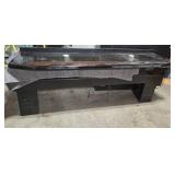 Large MCM Black Console Table with Power Grommets, 83in x 32in