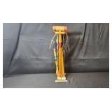 Vintage Wooden Croquet Set with Stand and Balls