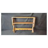 Wooden Full-Size Headboard and Wall Shelf Set