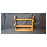 Wooden Full-Size Headboard and Wall Shelf Set