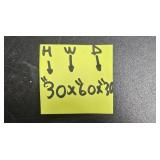 Metal Office Desk with Wood Grain Top and 5 Drawers, 60 Inch Width