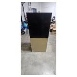 4-Drawer Vertical Filing Cabinet with Black and Tan Finish