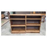 Pair of Wooden 3-Shelf Bookcases 32x24x11 Inches Each