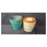 Assorted Planters and Pots with Plant Stand and Decorative Containers