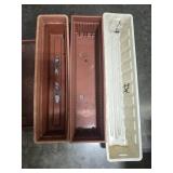 Set of Plastic Planter Boxes Assorted Colors and Sizes