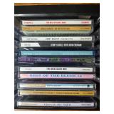 Collection of 48 Assorted Jazz and Blues CDs with Oak CD Holder