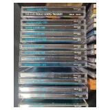 Collection of 48 Assorted Jazz and Blues CDs with Oak CD Holder