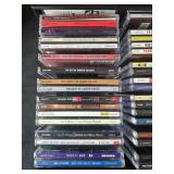 Collection of 48 Assorted Jazz and Blues CDs with Oak CD Holder