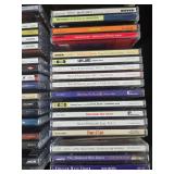 Collection of 48 Assorted Jazz and Blues CDs with Oak CD Holder
