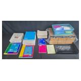 Office Supply Lot with Notebooks, Memo Pads, Book, Organizer, and Casio Printing Calculator