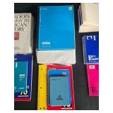 Office Supply Lot with Notebooks, Memo Pads, Book, Organizer, and Casio Printing Calculator
