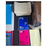 Office Supply Lot with Notebooks, Memo Pads, Book, Organizer, and Casio Printing Calculator