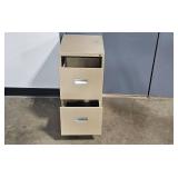 2-Drawer Beige Metal Filing Cabinet 29x15x18 in