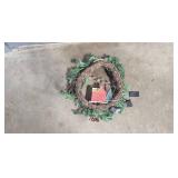 Set of 3 Holiday Wreaths with Ornament Accents and 2 Storage Bags