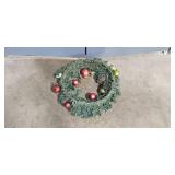 Set of 3 Holiday Wreaths with Ornament Accents and 2 Storage Bags