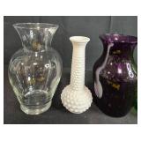 Mixed Lot of Vintage Pinewood Derby Plaques, Glass Vases, Toy Figures, and Collectibles