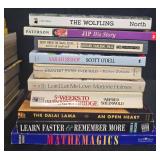 Large Collection of Fiction and Nonfiction Books Including Harry Potter, Self-Help, and Biographies