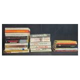 Large Mixed Lot of Paperback Books Including Fiction, Nonfiction, and Reference