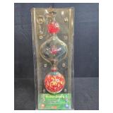 Lot of Aqua Globes Hand-Blown Glass Watering Bulbs with Glow Drops Garden Ornament and Pair of Brass Crane Sculptures